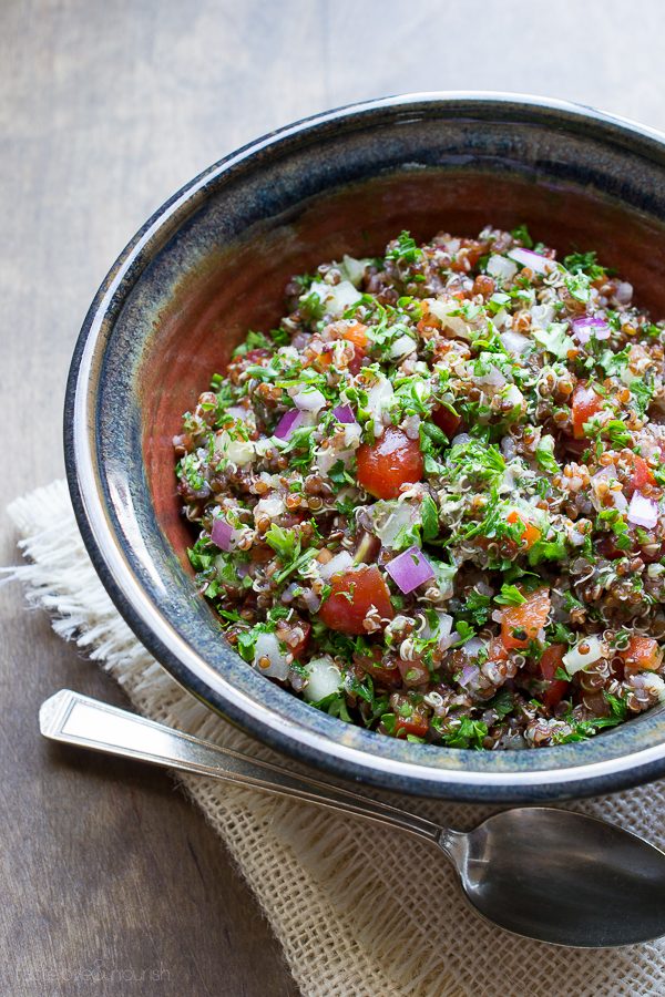 Red Quinoa Tabbouleh Taste Love and Nourish
