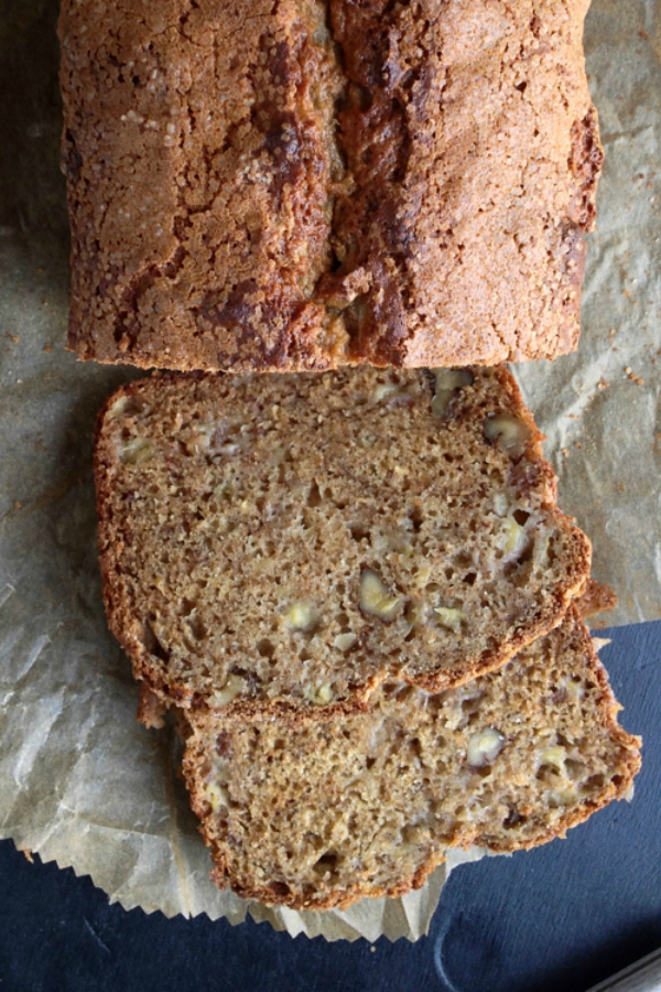 Banana Bread - this family recipe has been lightened up over the years into an amazing bread with a crunchy, sweet top! | @tasteLUVnourish