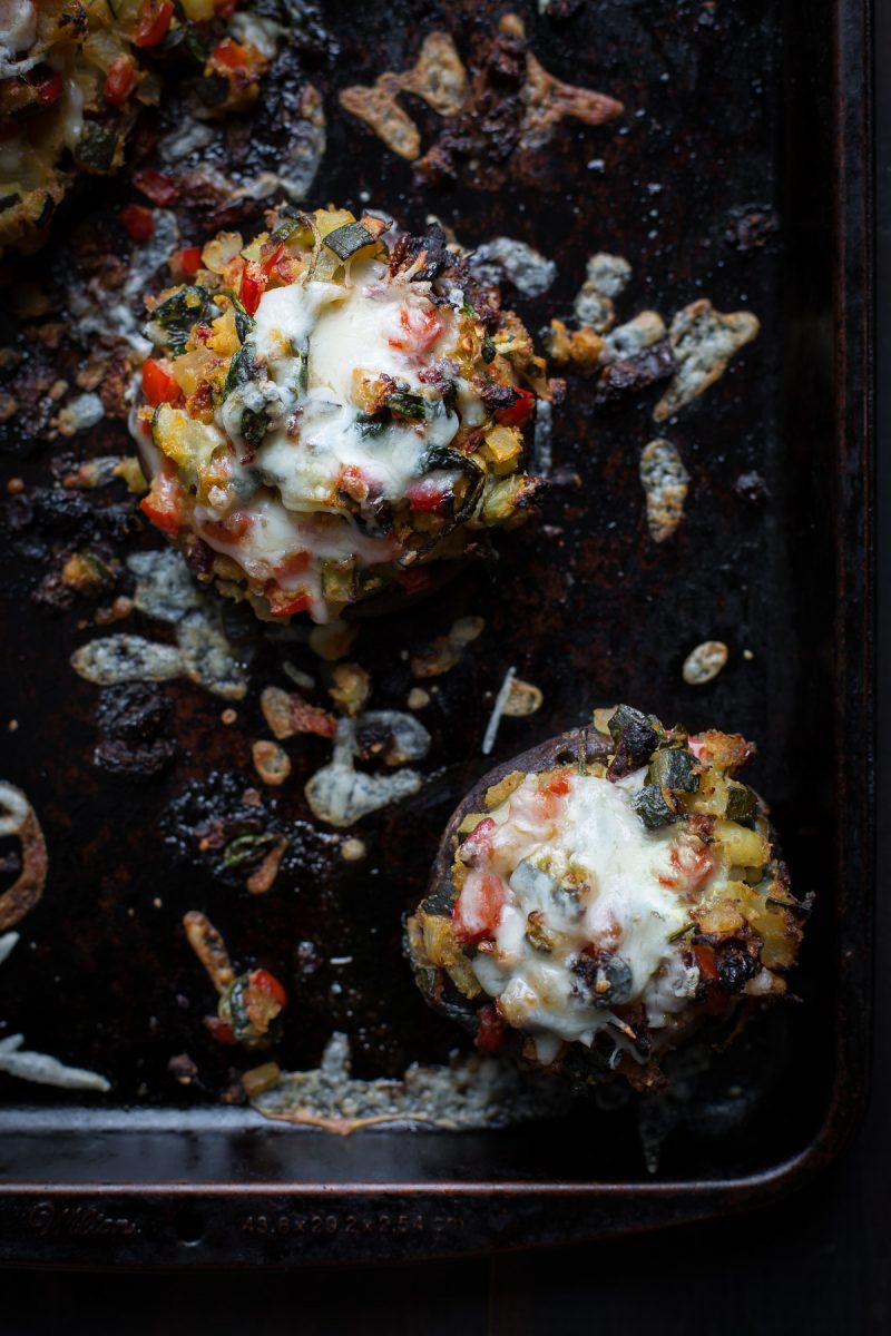 This may be the most delicious Vegetable Stuffed Portabella Mushrooms recipe! Healthy, easy and incredibly tasty! A Taste Love & Nourish reader favorite! #vegetarian #vegetable #stuffedmushrooms #stuffedportabellas #stuffedportobellos #veganoptions #glutenfreeoptions #easydinner