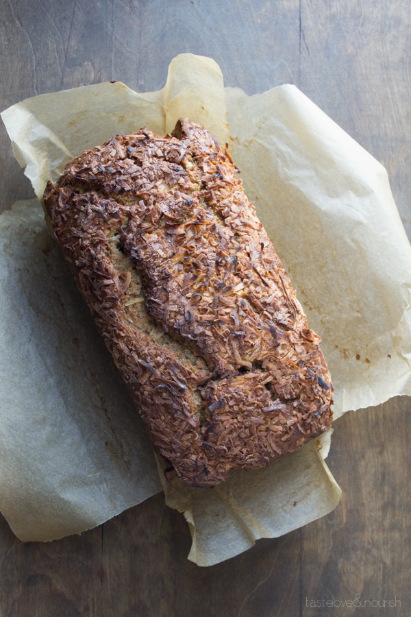 This healthy Coconut Pecan Banana Bread may be the best I've ever made! | @tasteLUVnourish