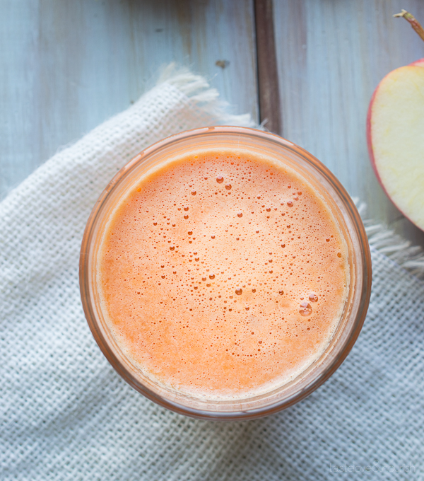 Sweet Potato Apple Ginger Juice | @tasteLUVnourish | #sweetpotato #apple #ginger #juicing #healthy #vegan