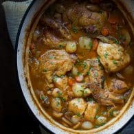 Coq au Vin Blanc - this may be the most delicious chicken dish you've ever made. | @tasteLUVnourish