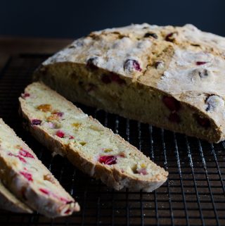 Cranberry Orange Soda Bread | @tasteLUVnourish | #cranberry #orange #sodabread