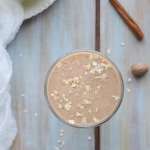 Pear Crisp Smoothie - this smoothie tastes exactly like dessert, but without the fat and empty calories! | @tasteLUVnourish #smoothie #healthy #ad @lovemysilk