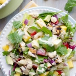 Thai Cashew Chicken and Mango Salad - this salad is full of so many great flavors and textures. | @tasteLUVnourish on TasteLoveAndNourish.com