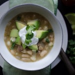 White Bean and Chicken Chili - So delicious, healthy and easy with a great spicy kick! | From @tasteLUVnourish on TasteLoveAndNourish.com