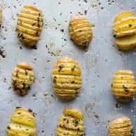 Hasselback Garlic and Herb Baby Potatoes - crispy and delicious! | @tasteLUVnourish on TasteLoveAndNourish.com