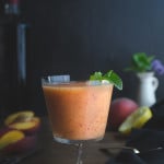 Fresh Peach and Pomegranate Daiquiri - this frozen cocktail may be my most favorite yet! | @tasteLUVnourish on TasteLoveAndNourish.com