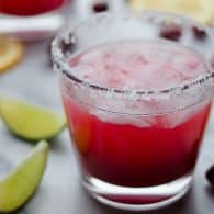 Fresh Cranberry and Orange Margarita - made with fresh cranberries…so delicious! Cheers!