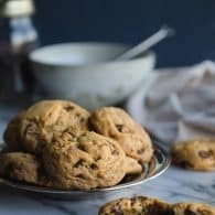 These Chocolate Chip Cookies are amazing! No one will ever guess they are made with olive oil! They have a great crunch on the outside with a soft chew on the inside!