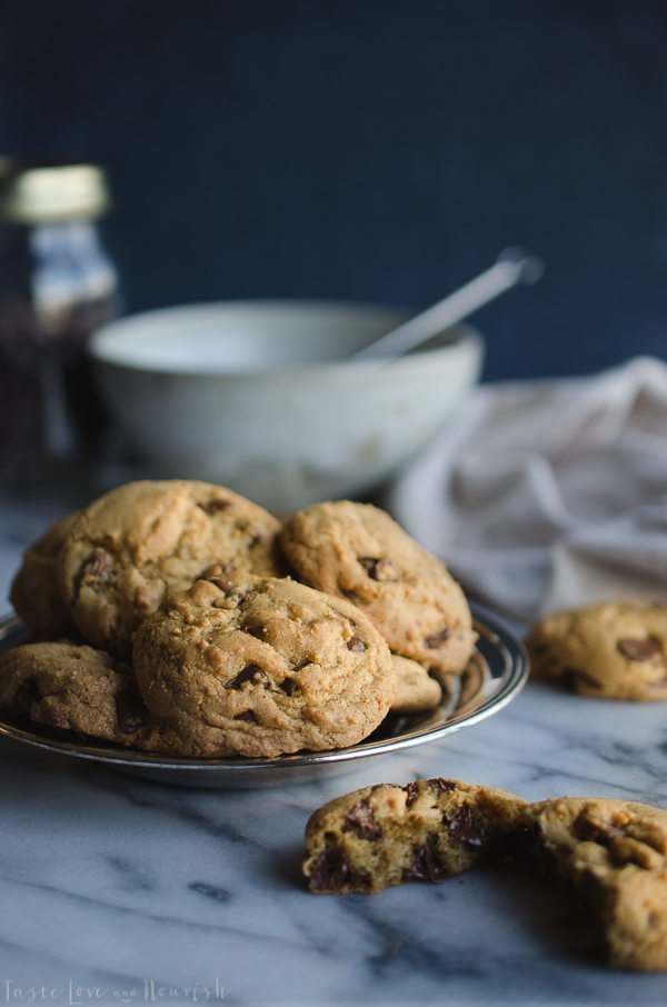 These Chocolate Chip Cookies are amazing! No one will ever guess they are made with olive oil! They have a great crunch on the outside with a soft chew on the inside!