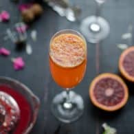 These Blood Orange Mimosas are such a fresh and easy cocktail…perfect for a romantic breakfast, girl's night or a fun brunch! @tasteLUVnourish
