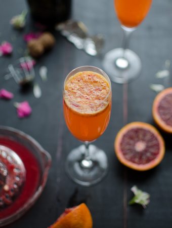 These Blood Orange Mimosas are such a fresh and easy cocktail…perfect for a romantic breakfast, girl's night or a fun brunch! @tasteLUVnourish