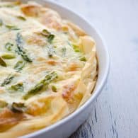 Asparagus and Swiss Phyllo Quiche - this crowd favorite is so much easier than using a traditional crust and is a lighter, lower-carb version that tastes crazy delicious! @tasteLUVnourish