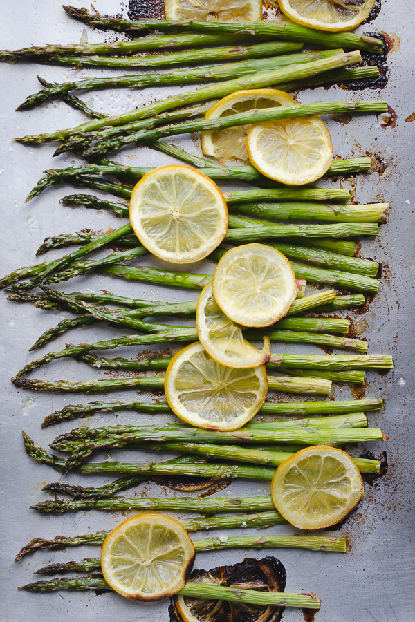 Roasted Asparagus and Lemon - perfectly simple and so delicious! This easy recipe is my favorite! @tasteLUVnourish