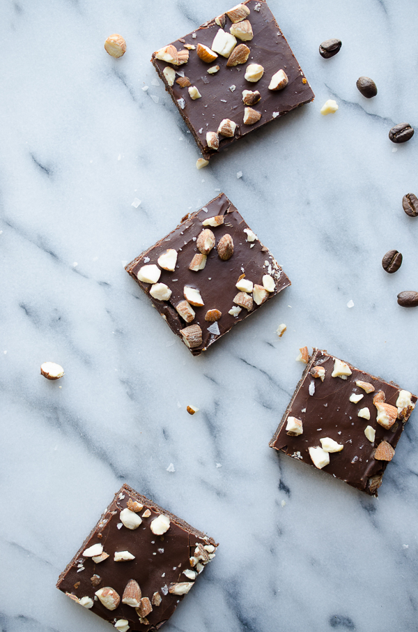 Super simple, easy and healthy, this Raw Almond Espresso Fudge Brownie recipe is made with no refined sugars, is low carb, vegan, paleo and gluten free. Each serving has less than 180 calories and just 6 grams of sugar! Recipe from @tasteLUVnourish