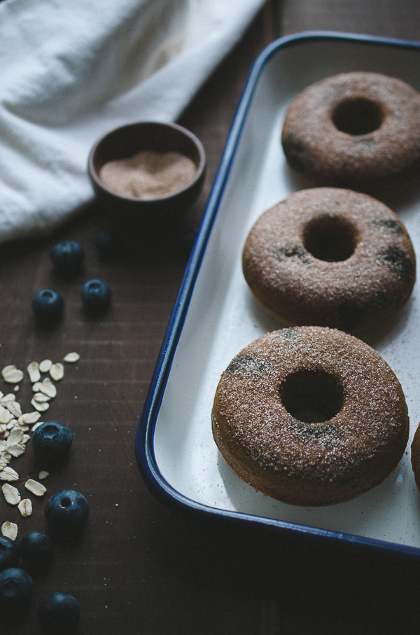 My family devoured these yummy Blueberry Blender Donuts! Love how easy they are to whip up in the blender! So happy they are gluten-free, made without flour or refined sugar! TasteLoveAndNourish.com
