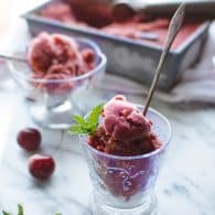 This Fresh Cherry Italian Ice is super easy, refreshing and delicious! @tasteLUVnourish