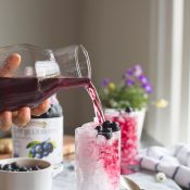 This Blueberry Switchel, or Haymaker's Punch is a fresh twist on an old time farmer's recipe. Do away with artificial sports or energy drinks and enjoy this natural thirst quenching drink. Vegan | Gluten Free | No Refined Sugar | @tasteLUVnourish