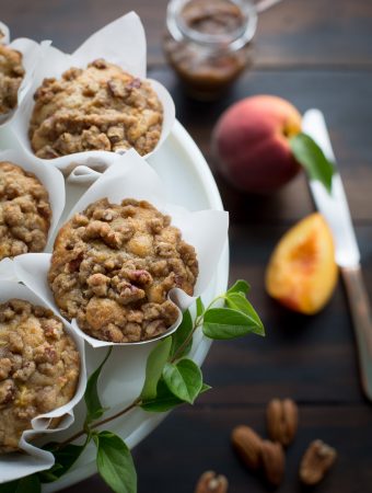 These Peach and Pecan Yogurt Muffins will become that muffin you’ll make over and over again. Their tender crumb, sweet bits of peaches and buttery pecans create the perfect summer grab-and-go breakfast, afternoon treat or even midnight snack! From @tasteLUVnourish