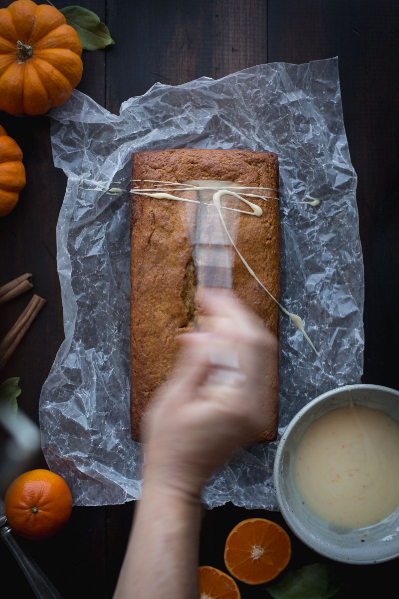 Bump your pumpkin bread up a notch with this Bourbon Glazed Orange Spiced Pumpkin Bread. Fall flavors that will make your mouth super happy, but with a bit less sugar and with heart-healthy fats. Easy, quick and perfect for breakfast, snacks or even dessert! From @tasteLUVnourish