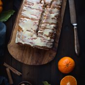 Bump your pumpkin bread up a notch with this Bourbon Glazed Orange Spiced Pumpkin Bread. Fall flavors that will make your mouth super happy, but with a bit less sugar and with heart-healthy fats. Easy, quick and perfect for breakfast, snacks or even dessert! From @tasteLUVnourish #pumpkin #bread #bourbon #glaze #orange #spice #fall #autumn #quickbread #easy #healthy #recipe #tasteloveandnourish #virtualpumpkinparty