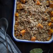 If quick, easy and delicious sound good to you about now…this Baked Butternut Maple Crisp needs to be on your holiday, or even weeknight, dinner table. Sweet, savory and a bit spicy, this may be your holiday go-to. From @tasteLUVnourish