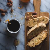 If you've been searching for a biscotti with the perfect texture…not too hard, not too soft, but absolutely just right, bookmark this Almond Olive Oil Biscotti recipe right now! Along with its great crunch, this biscotti is made with olive oil, making this sweet recipe even better! From @tasteLUVnourish #biscotti #almond #oliveoil #orange #easy #recipe