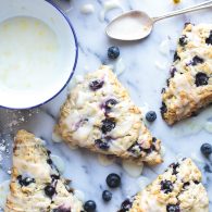 Blueberry Oat Scones with a Lemon Glaze from @tasteLUVnourish