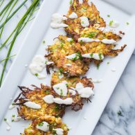 Zucchini Corn Fritters with Garlic Chive Aioli @tasteLUVnourish