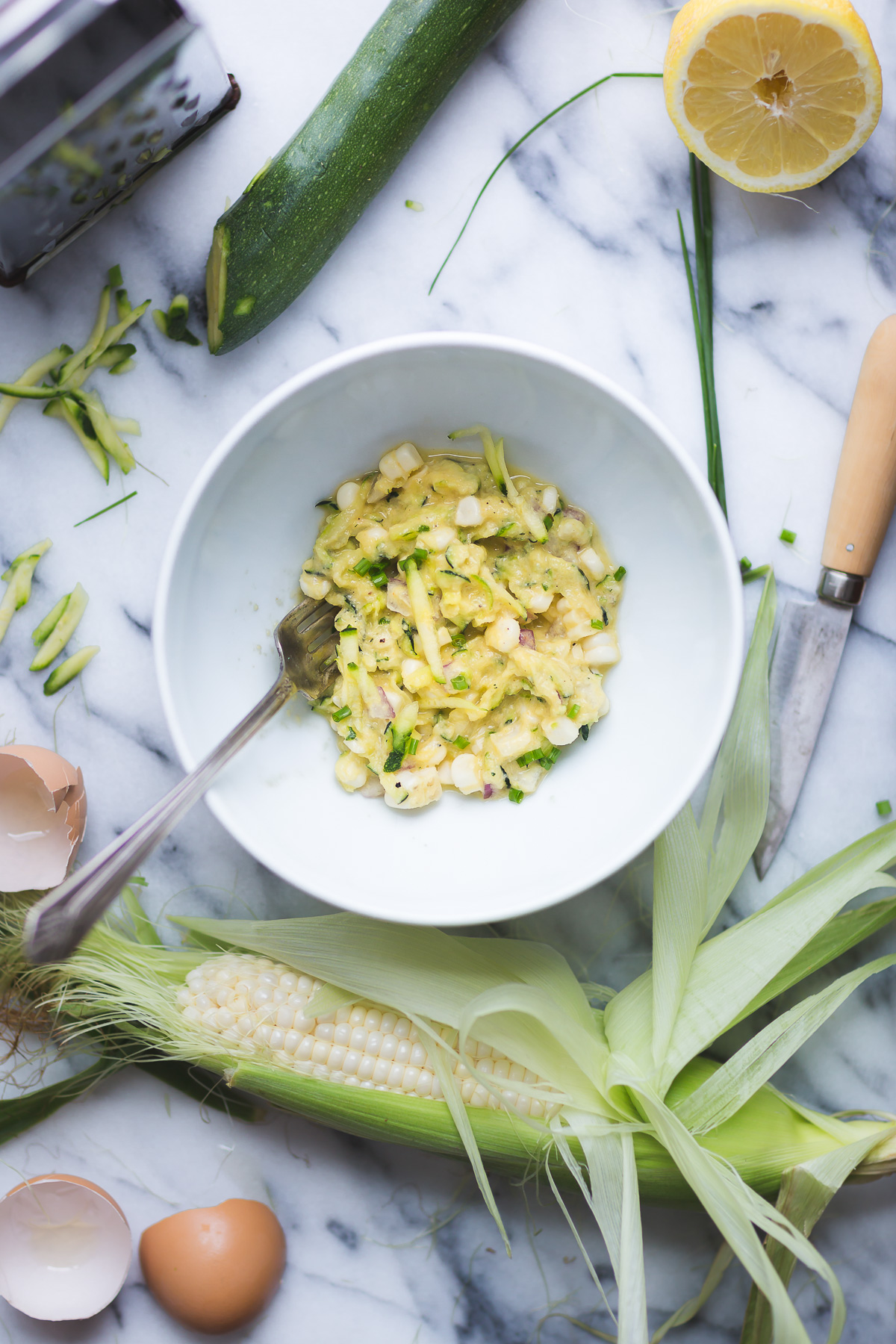 Zucchini Corn Fritters with Garlic Chive Aioli @tasteLUVnourish